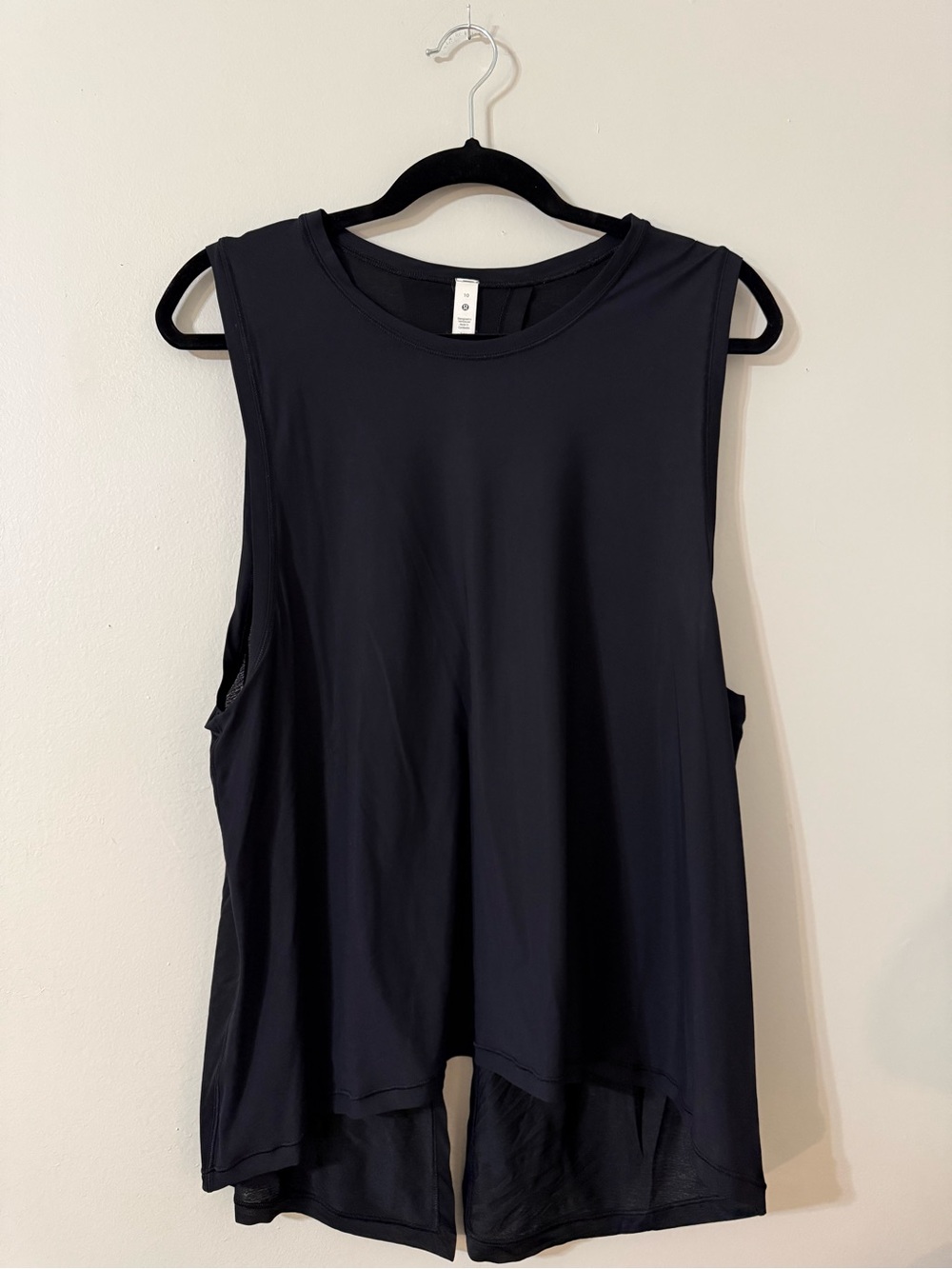 Lululemon Lightweight Split Back Training Tank Top Black Size 10